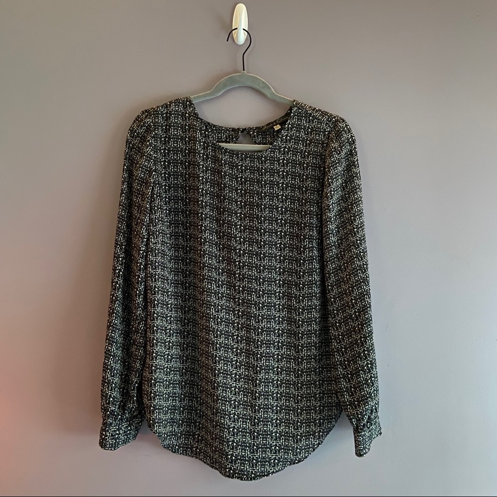 Rose + Olive Printed Cut-out Back Top